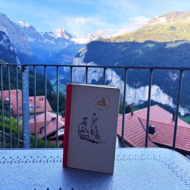A notebook on a mountaintop in Switzerland