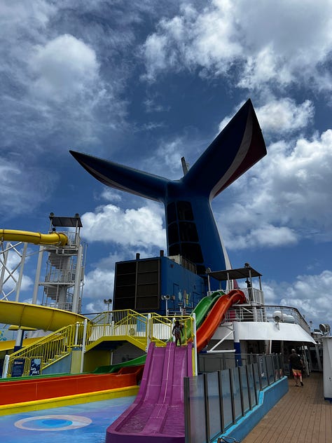 various photos from a carnival cruise to the Bahamas