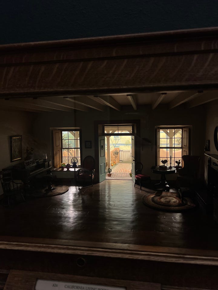 a selection of miniature rooms