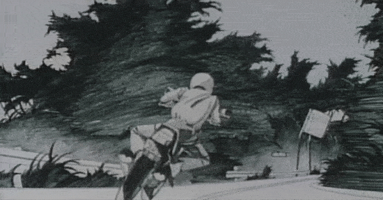 Two Motorcycles, Just Before the End