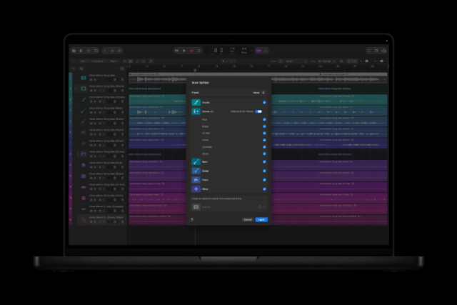 Logic Pro’s Stem Splitter gets even more advanced, with the ability to isolate, replace, or rebalance drum parts without needing the original multitracks.