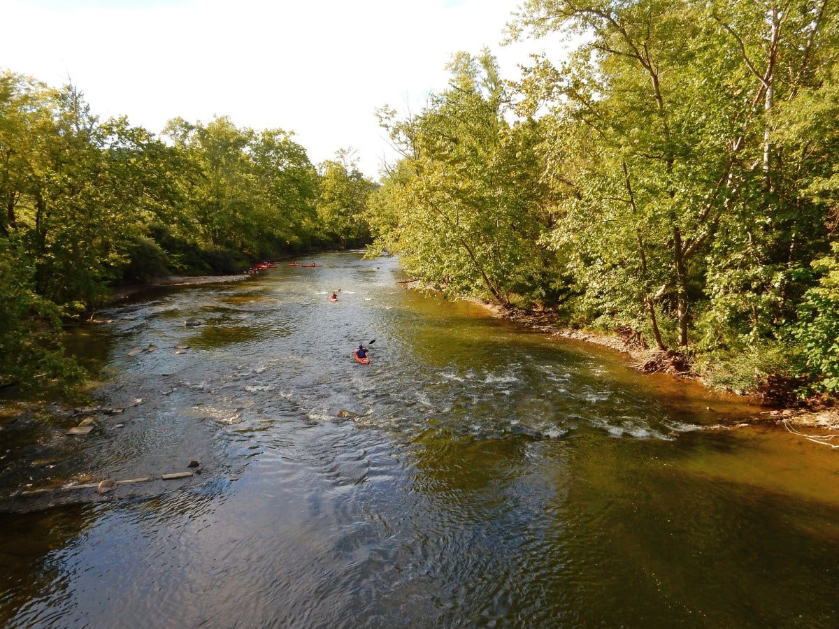 The Cuyahoga River, which caught on fire before becoming a national park.