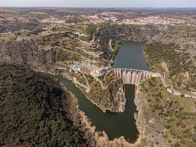 The Bemposta dam in Portugal, which helped provide the energy. Credit: Octavio Passos/Getty Images 