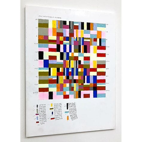 cipher paintings by Leslie Roberts at 57W57 ARTS gallery