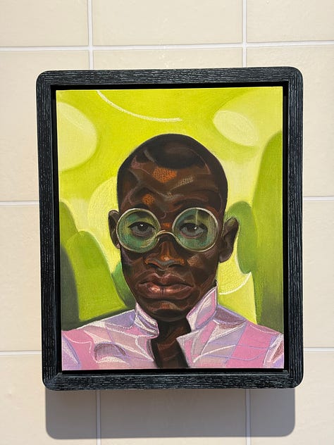 Works by Klara Hosnedlove and Toyin Ojin Odutola