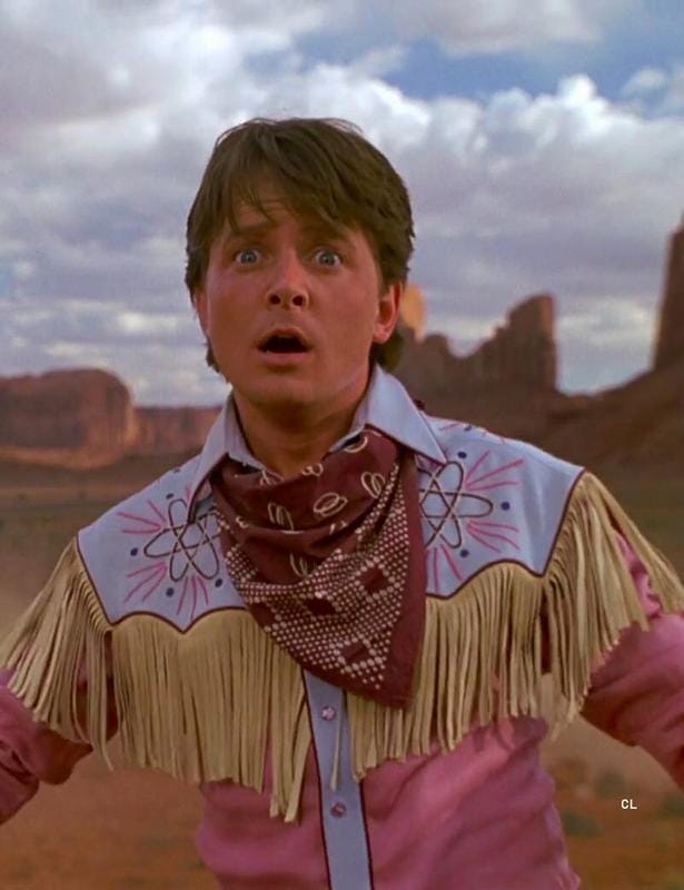 Costume Lovers 🌹 — Marty Mcfly (Michael J. Fox) Pink Cowboy outfit.....