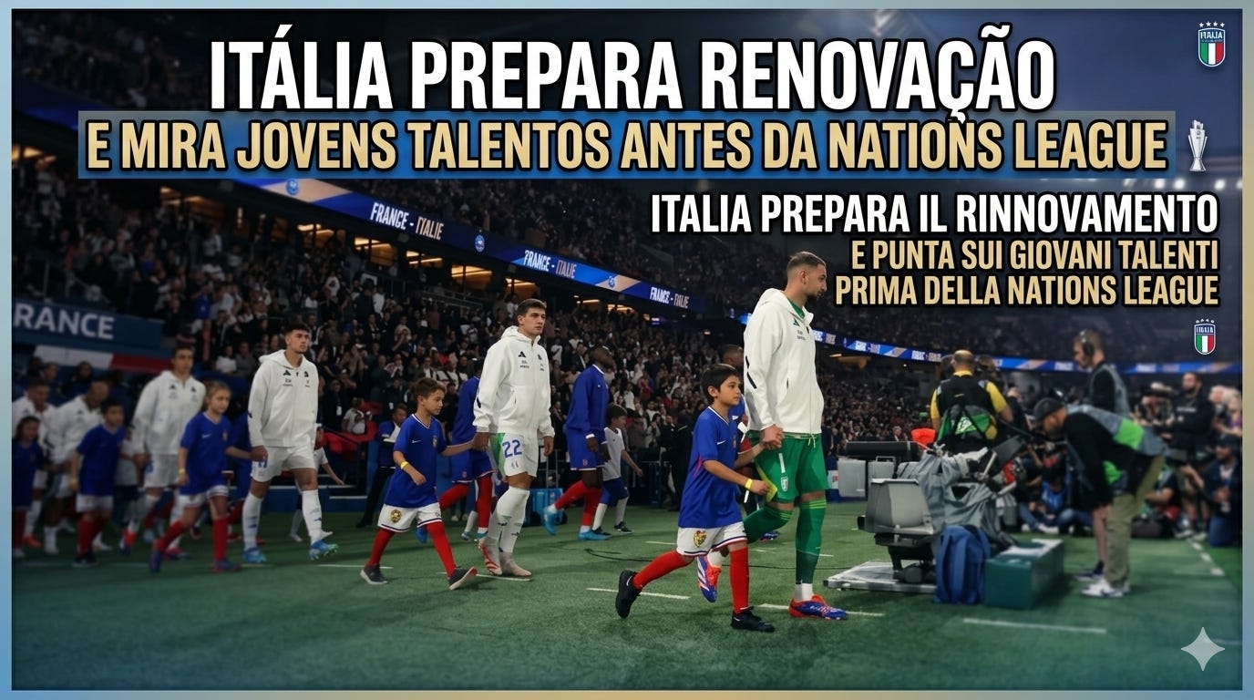 Itália prepara renovação e mira jovens talentos antes da Nations League / Italia prepara il rinnovamento e punta sui giovani talenti prima della Nations League