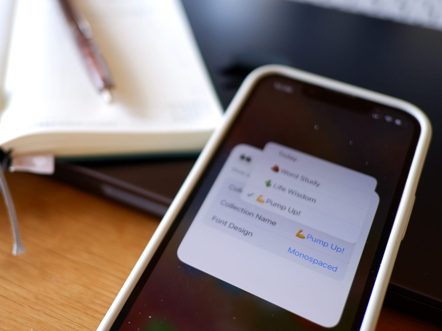 Using home screen widget to boost motivation and productivity.