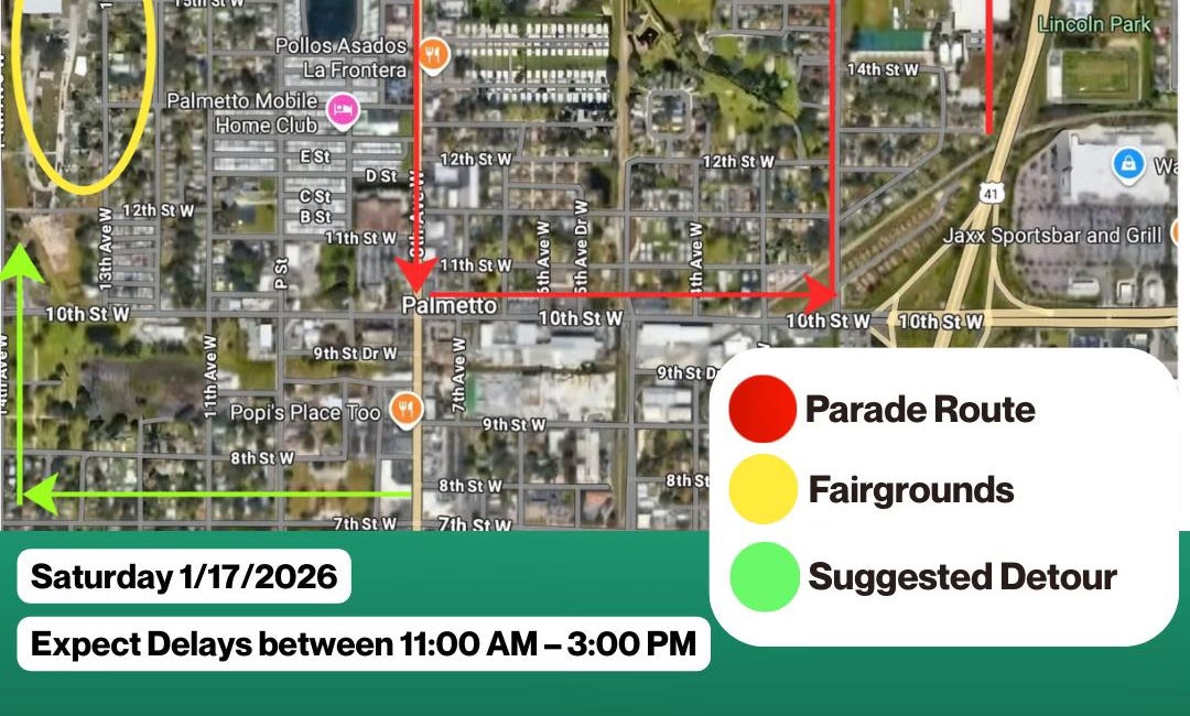 MLK Parade to Impact Traffic in Palmetto on January 17; Drivers Advised to Plan Ahead