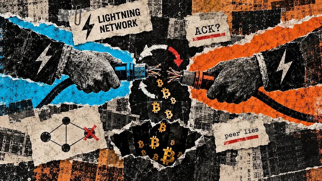 Illustration of the LDK reconnect security flaw affecting unpatched Bitcoin Lightning applications