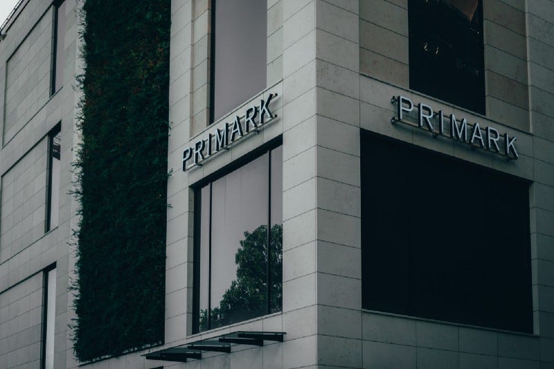 The outside of a Primark. I haven’t seen Succession yet, but it’s shot to look like something from that. The outside of a Primark. I haven’t seen Succession yet, but it’s shot to look like something from that.