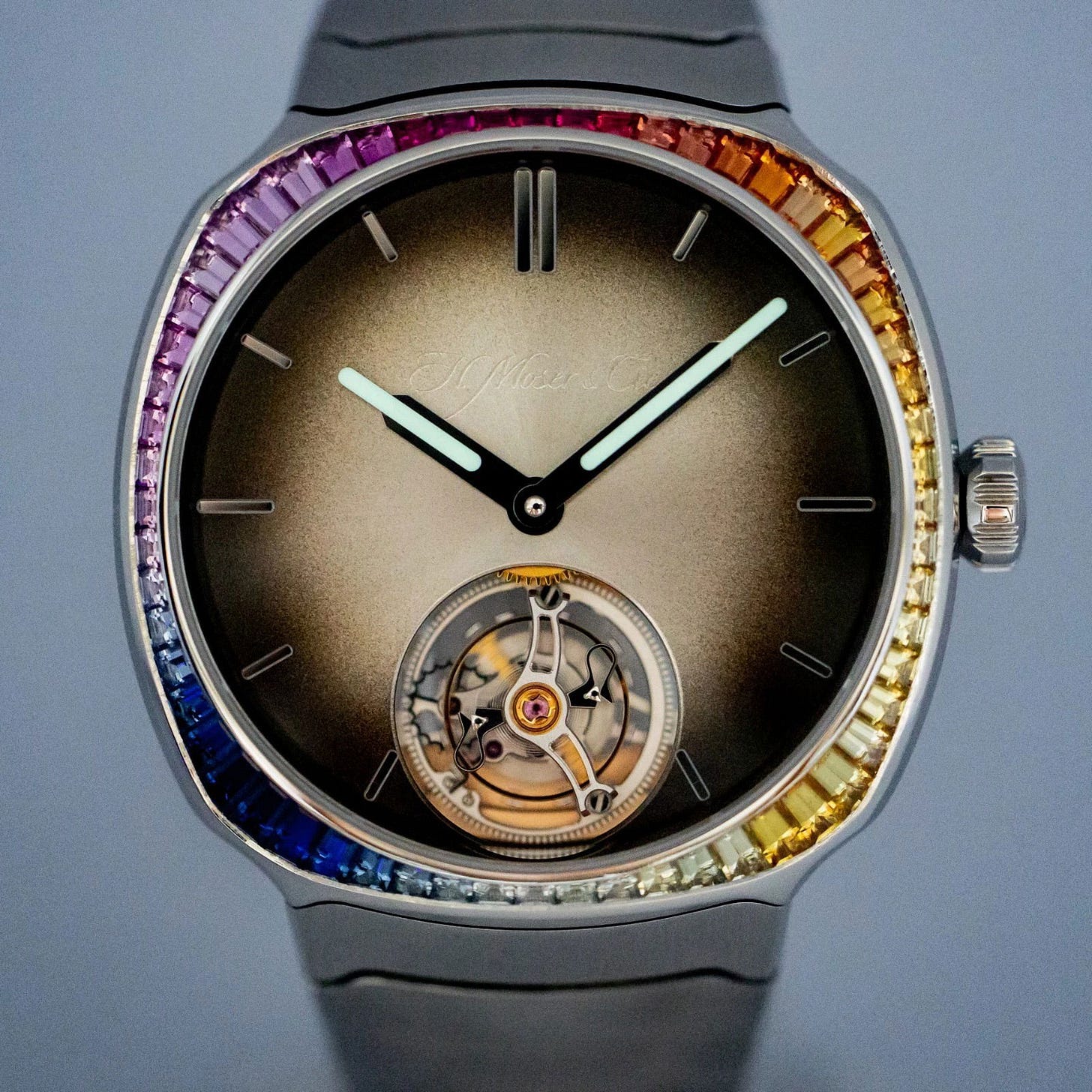 2024 H. Moser & Cie Streamliner Tourbillon Rainbow Steel 6804-1201 Listing Image 1 2024 H. Moser & Cie Streamliner Tourbillon Rainbow Steel 6804-1201 Listing Image 1