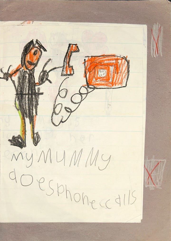 A little illustrated story for my mum, Steven Light aged 4.