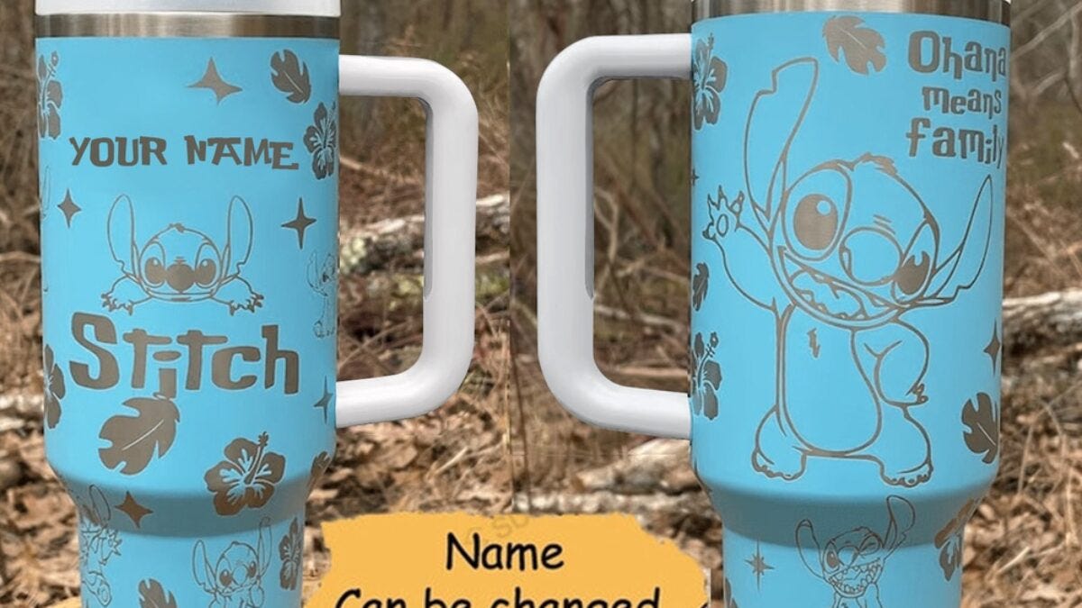 Custom Name Stitch Tumbler, Stitch Stanley Tumbler 40oz
