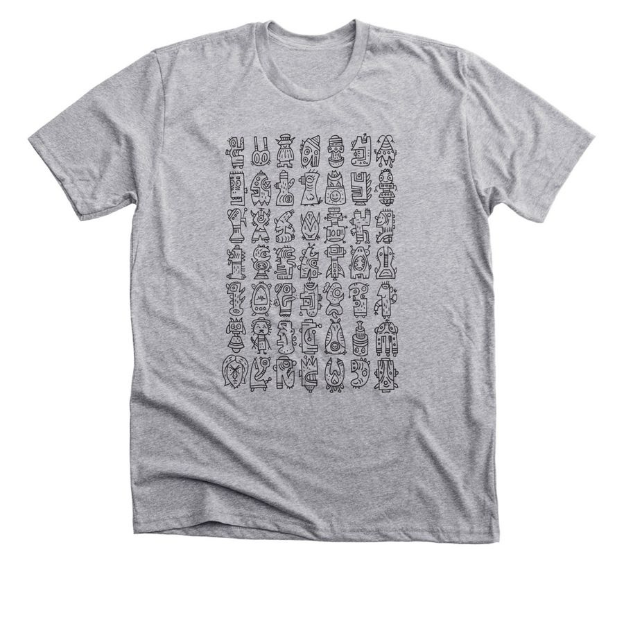 49 Creatures, a Dark Heather Grey Premium Unisex Tee