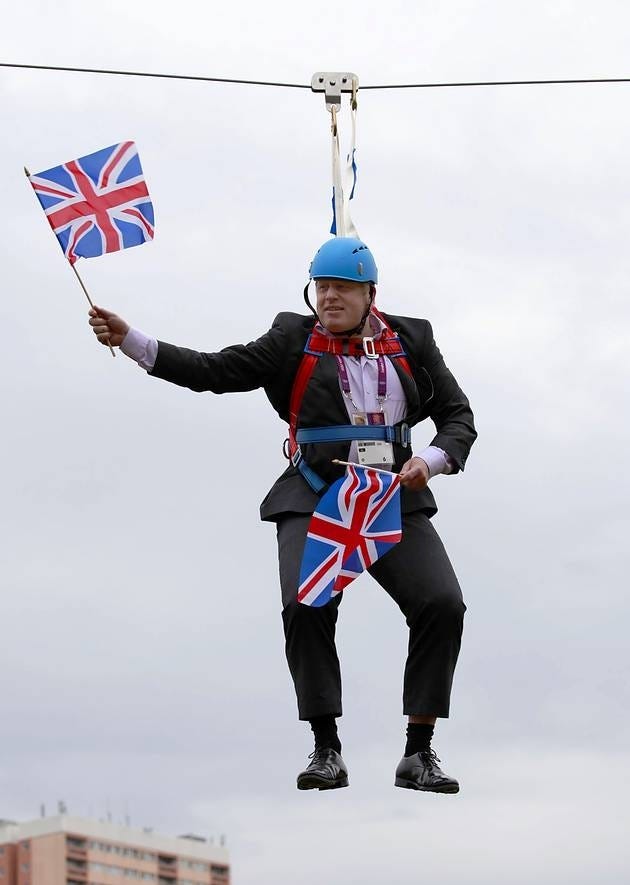 PsBattle: Boris Johnson hanging from a zipline : photoshopbattles