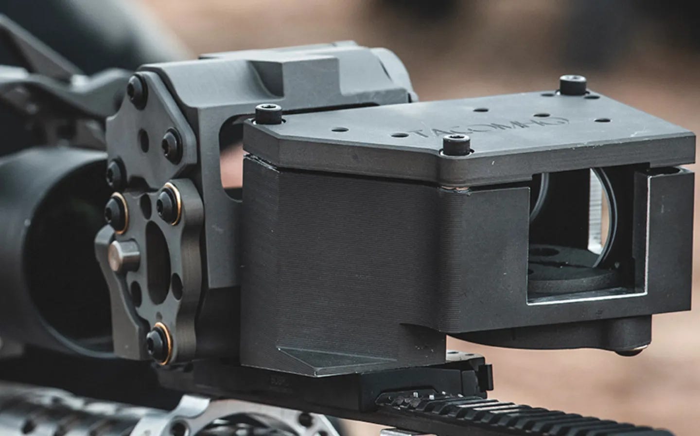 Example of a Charlie TARAC mounted in front of a scope