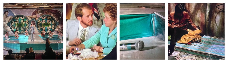 Film stills: Videodrome (1983) / Teal marks falling action