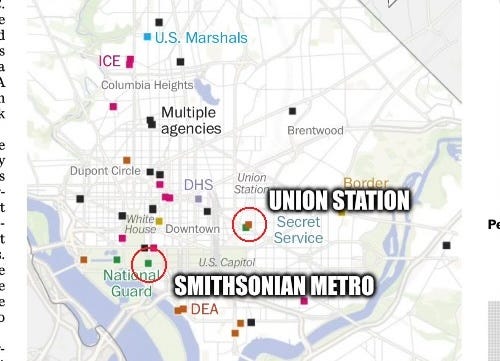 National Guard Operating at Key Subterranean Transportation Hubs in DC!