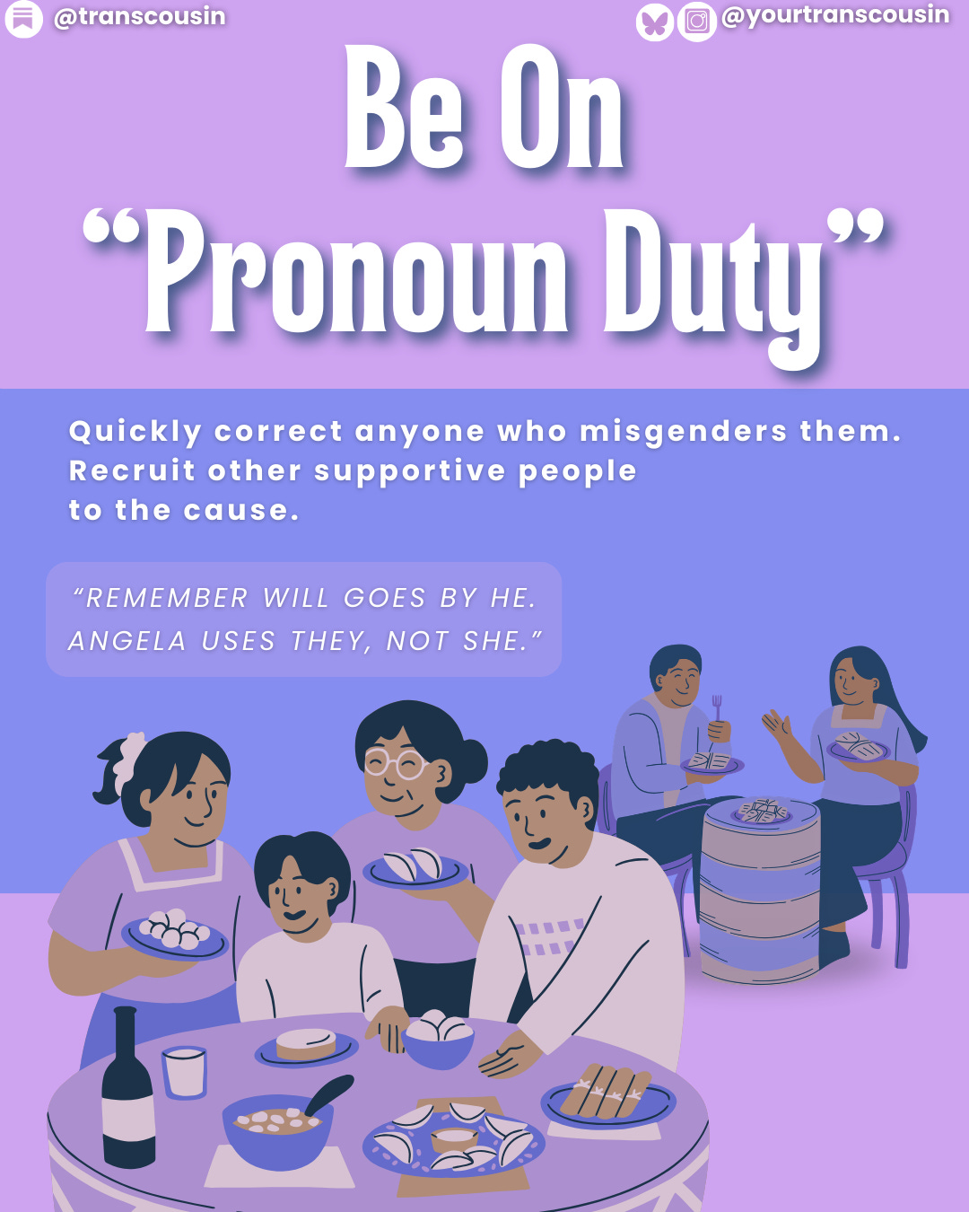 A cartoon family of color share a big meal, like it's a special occasion. They smile and chat. A cartoon family of color share a big meal, like it's a special occasion. They smile and chat.