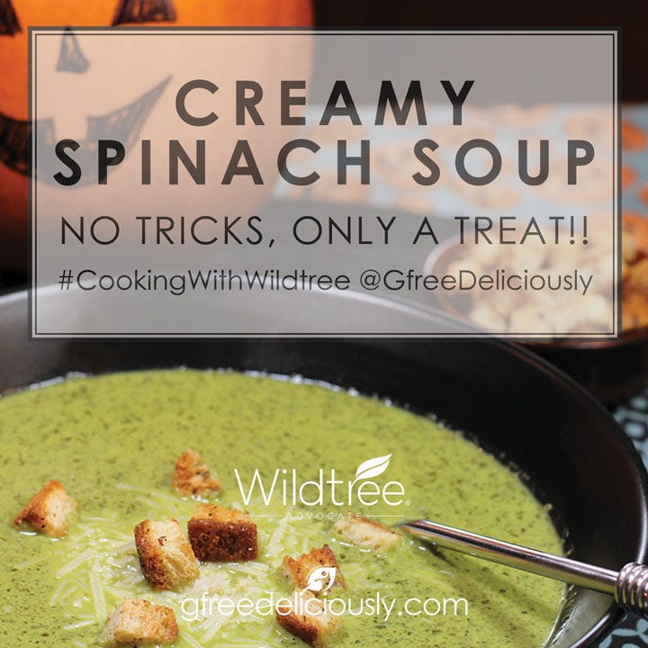 creamy spinach soup with pumpkin jack-o-lantern social share image creamy spinach soup with pumpkin jack-o-lantern social share image