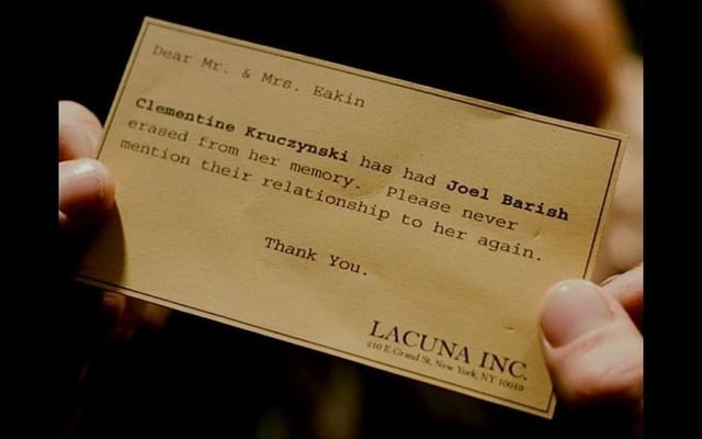 In Eternal Sunshine of the Spotless Mind (2004), the name of the company,  Lacuna, actually means blank in Portuguese. : r/MovieDetails