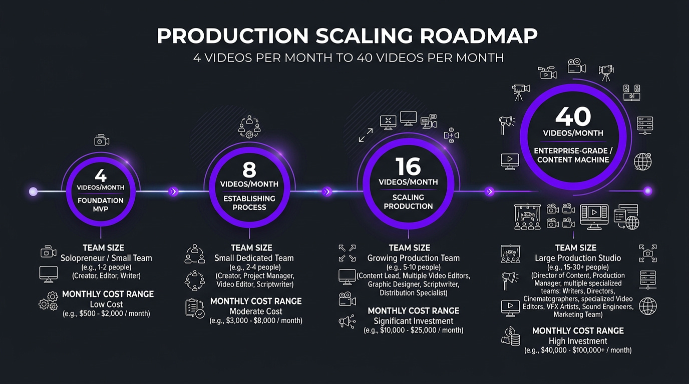 How to Scale YouTube Content Production: From 4 to 40 Videos/Month | Remote  Video Editing Agency | Color Grading | Editorial | Post Production | Motion  Graphic | Animation