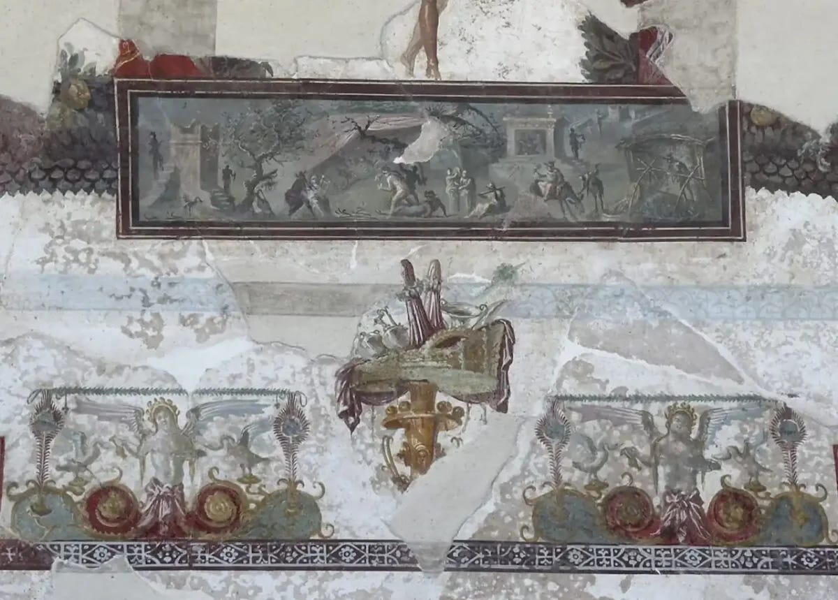 A detail from the newly restored fresco. Credit: Parco Archeologico di Pompei