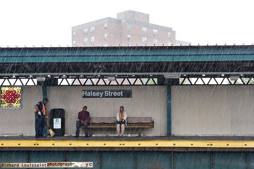 Rainy Halsey St. J Train station | Blog of Richard Louissaint
