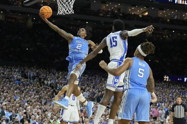 UNC gets best of Duke in epic 3rd meeting at Final Four | AP News
