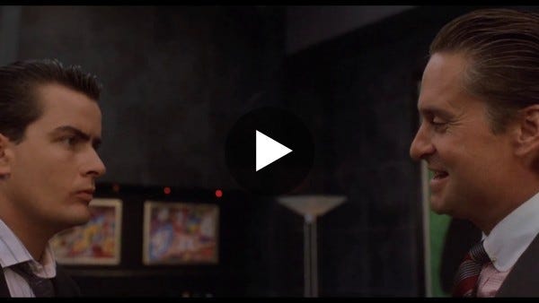 Gordon Gekko on money, exploitation, and capitalism (Wall Street, Stone, 1987) Gordon Gekko on money, exploitation, and capitalism (Wall Street, Stone, 1987)
