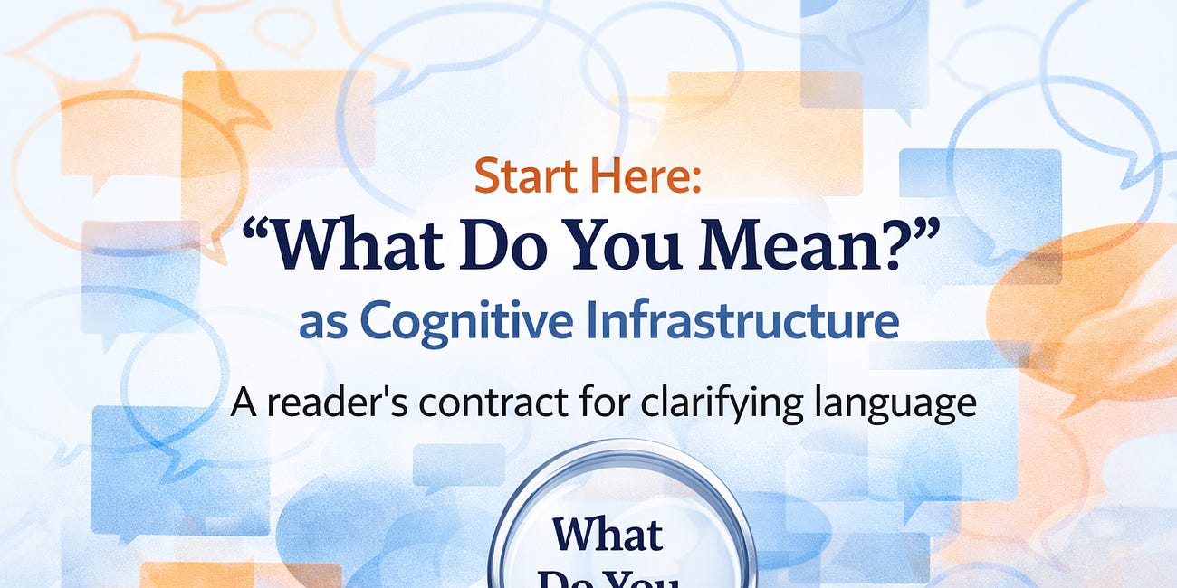 “What Do You Mean?” as Cognitive Infrastructure