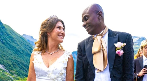 Princess Märtha Louise and Durek Verrett looking at each other smiling Princess Märtha Louise and Durek Verrett looking at each other smiling