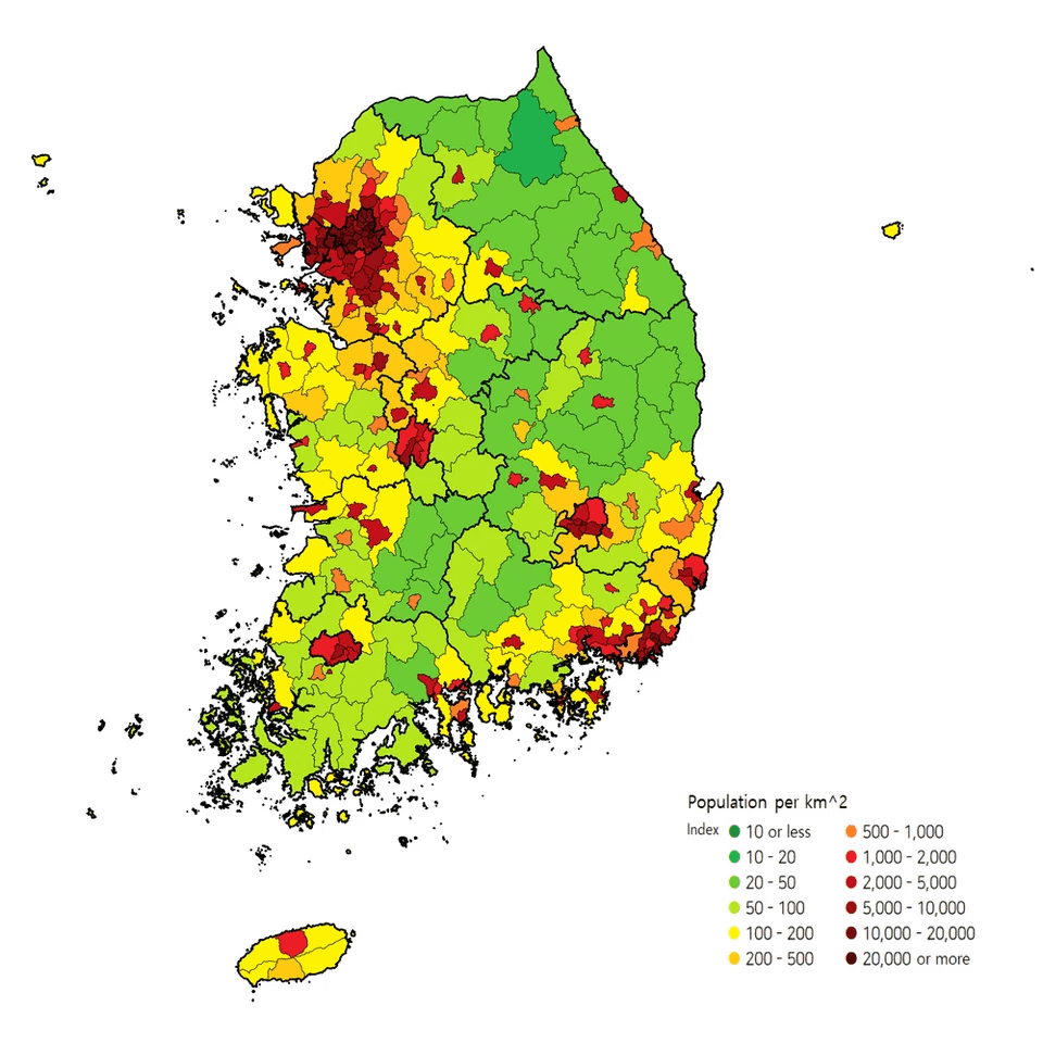 r/Urbanism - South Korea has a very high population density, but.. r/Urbanism - South Korea has a very high population density, but..