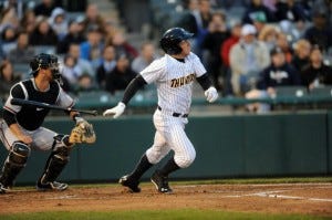 Slade Heathcott's latest knee injury could derail his long-term potential (Photo: Trenton Thunder/Facebook.com) Slade Heathcott's latest knee injury could derail his long-term potential (Photo: Trenton Thunder/Facebook.com)