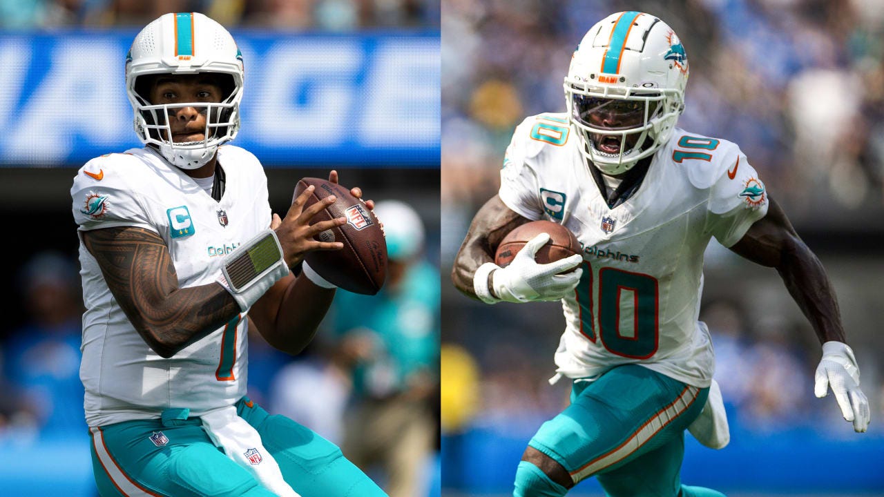 Tua Tagovailoa, Tyreek Hill put up historic Week 1 numbers to rally Dolphins past Chargers Tua Tagovailoa, Tyreek Hill put up historic Week 1 numbers to rally Dolphins past Chargers