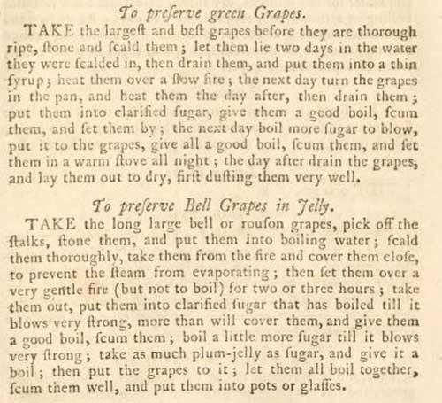 grape preservation