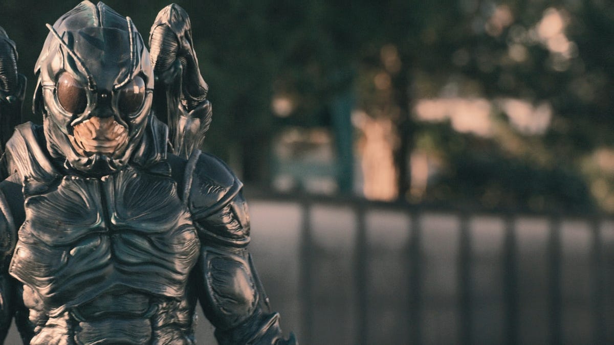 Grasshopper men fight anti-kaijin racism in the extremely on-the