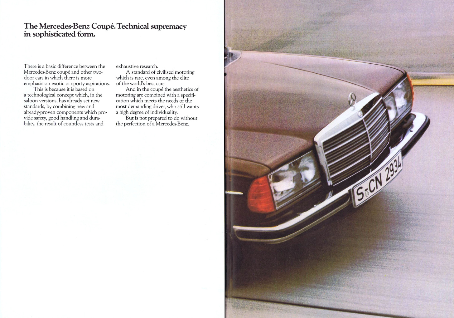 Mercedes W123 Coupe 1977 Brochure Mercedes W123 Coupe 1977 Brochure
