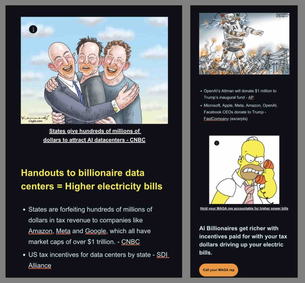 Why is your electricity bill so high? Follow the taxpayer funded handouts to AI billionaires building data centers!