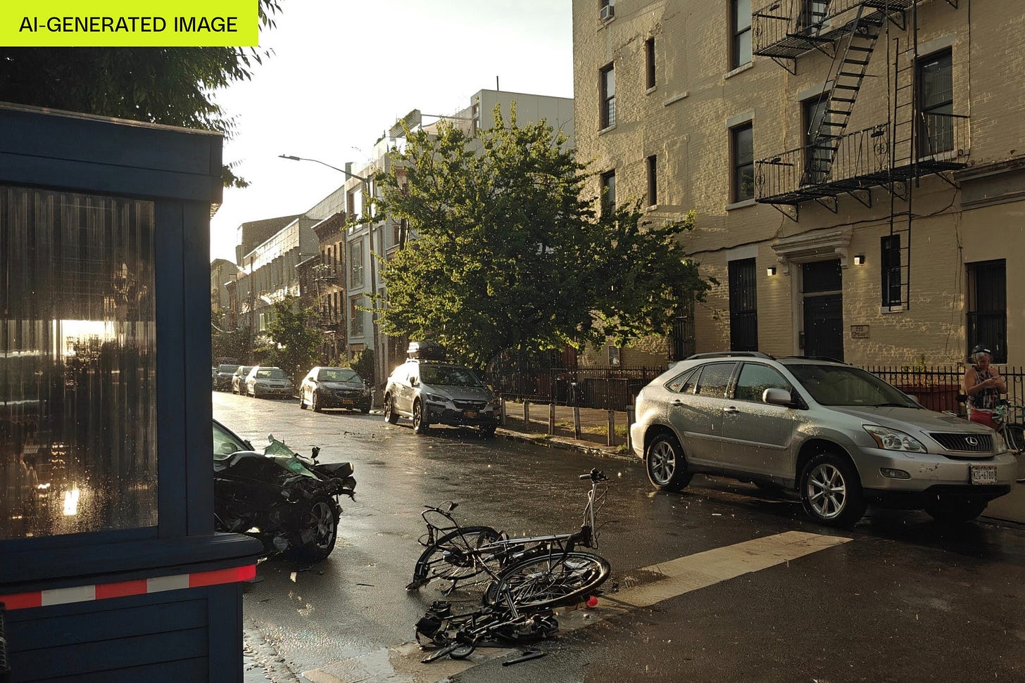 Magic Editor’s new tool helped us add the bike and car with nothing more than a text prompt.
