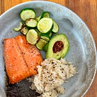 Savory garlic salmon hand rolls