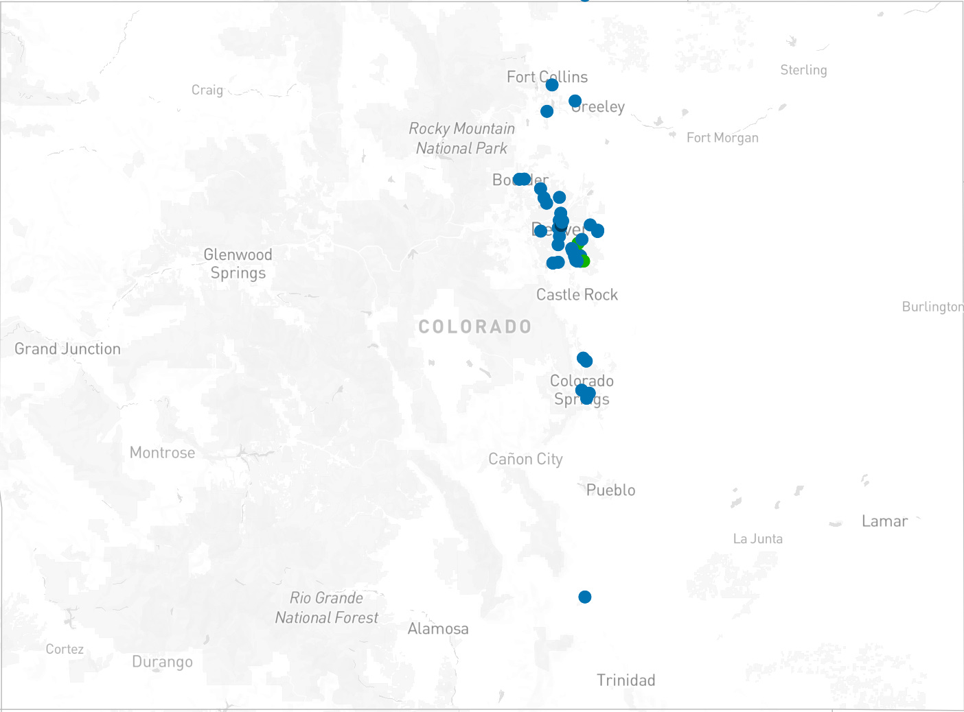 Map of data centers in Colorado Map of data centers in Colorado