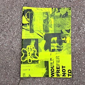 Artist-Book: I WOULD PREFER NOT TO