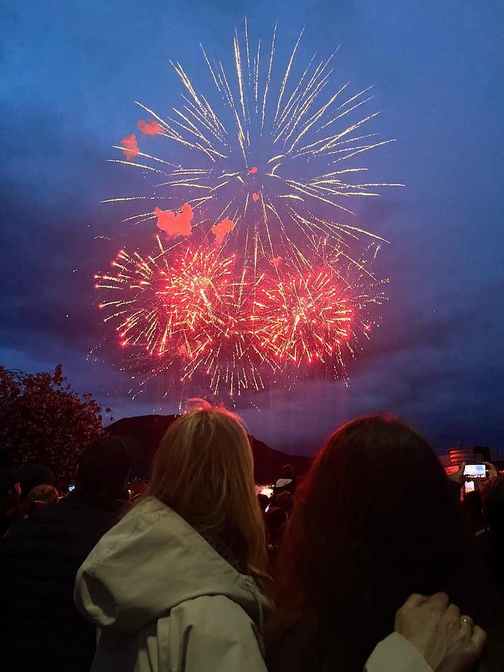 Red fireworks