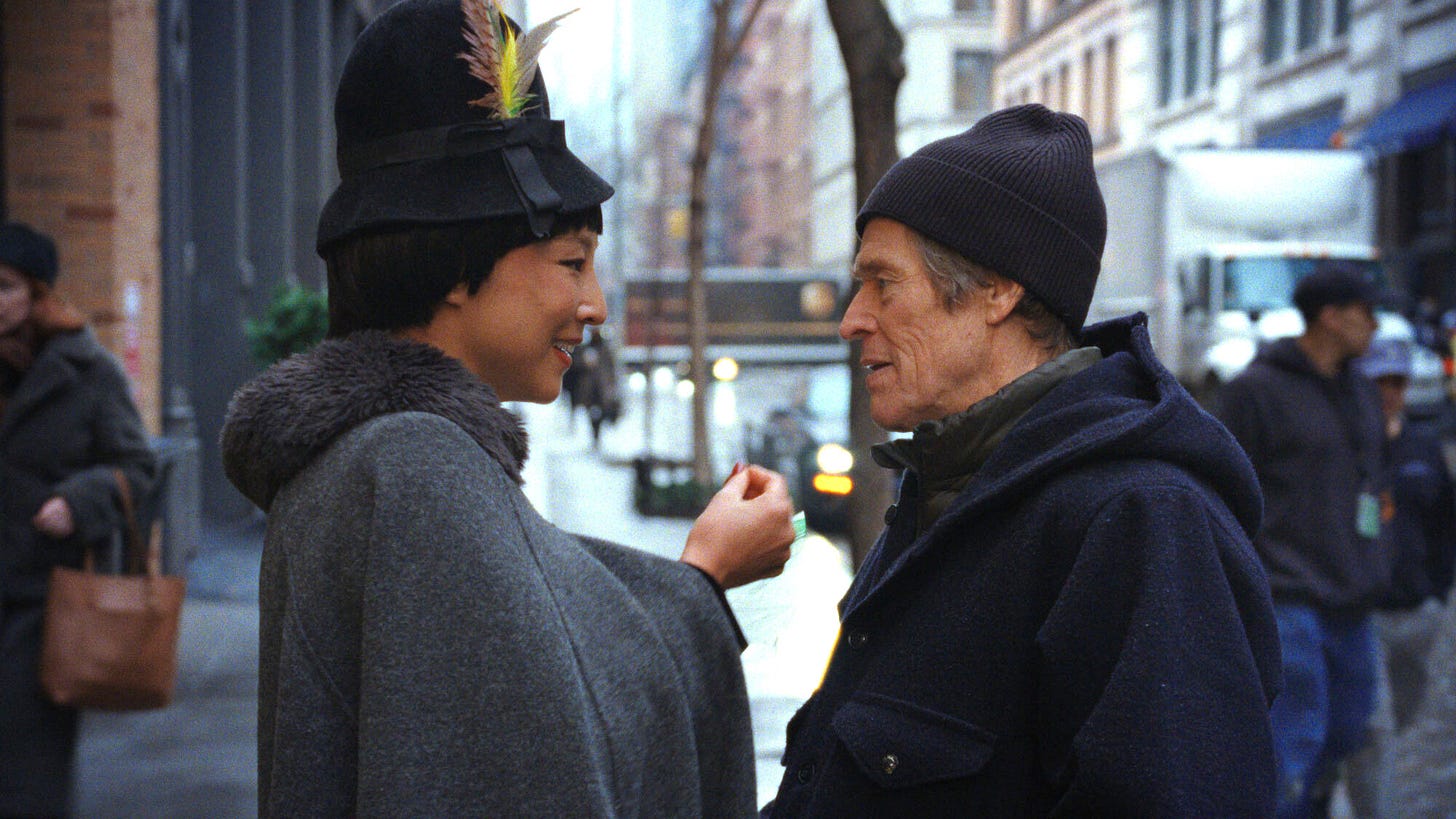 late fame willem dafoe greta lee