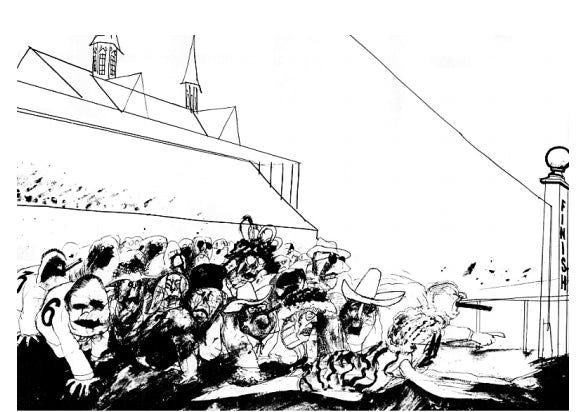 Hunter S. Thompson, Ralph Steadman and The Kentucky Derby — Out of Print