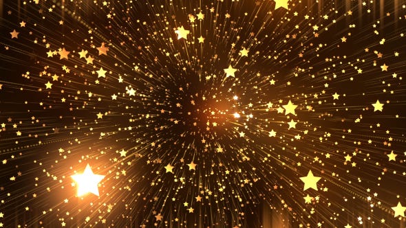 Gold Stars Space by HK_graphic | VideoHive
