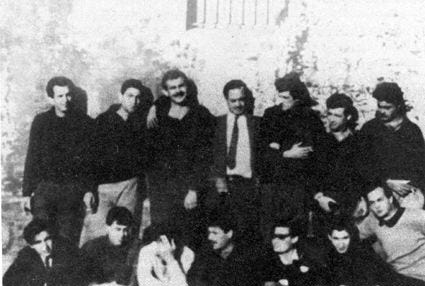 Black and white photo of a group of men.