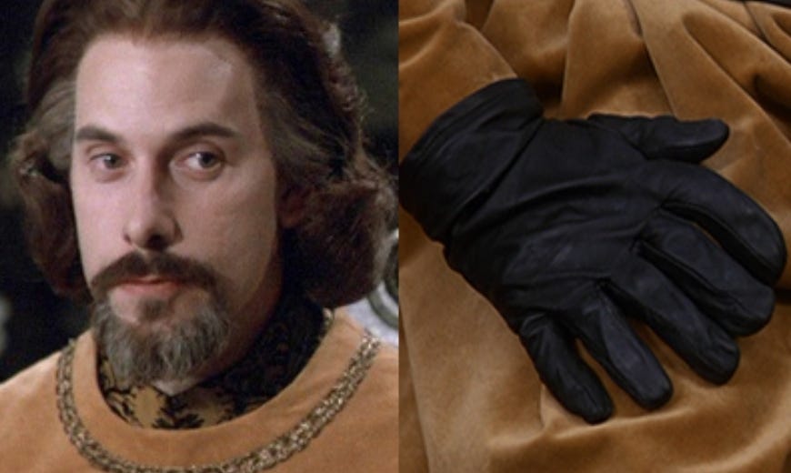 In The Princess Bride (1987), the evil Count Rugen hides the fact he ...